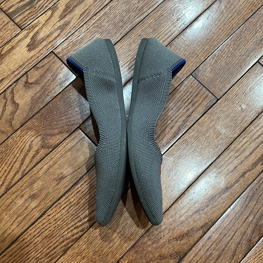 • Rothy’s • The Point Ballet Flats Cloud Gray Birdseye 6 Womens - Picture 3 of 5